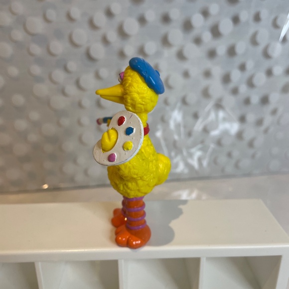 💕3 for $10- Vintage Sesame Street Big Bird 🎨Artist Painter Figure - Picture 3 of 6